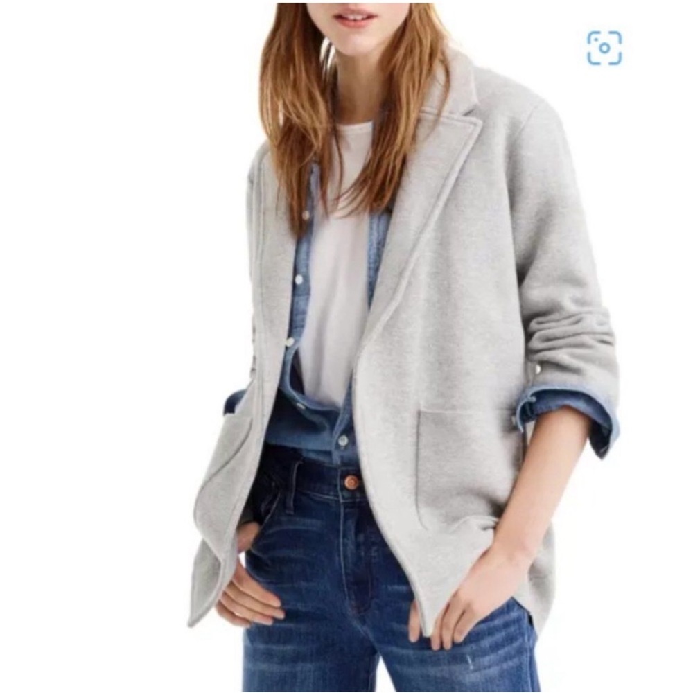 J. Crew Sophie Open Front Wool Blend Sweater Blazer
